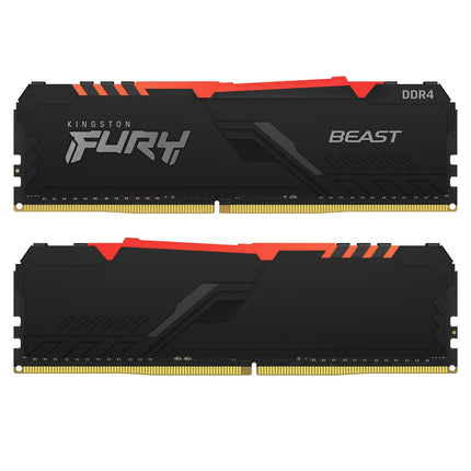 Kingston FURY Beast 16GB (2x8GB) 3200MT/s DDR4 RGB Memory RAM | الذاكره العشوائية - PC BUILDER QATAR - Best PC Gaming Store in Qatar 