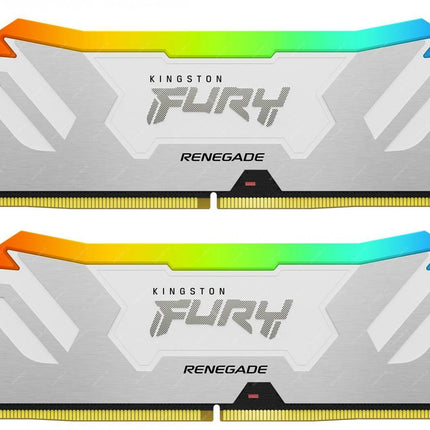 Kingston Fury Renegade White RGB 64GB (2x32GB) 6000MT/s CL32 DDR5 Overclocking - الذاكرة العشوائية - PC BUILDER QATAR - Best PC Gaming Store in Qatar 