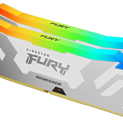 Kingston Fury Renegade White RGB 64GB (2x32GB) 6000MT/s CL32 DDR5 Overclocking - الذاكرة العشوائية - PC BUILDER QATAR - Best PC Gaming Store in Qatar 