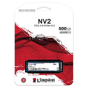 Kingston NV2 500GB M.2 2280 NVMe Internal SSD | PCIe 4.0 Gen 4x4 | Up to 3500 MB/s - مساحة تخزين