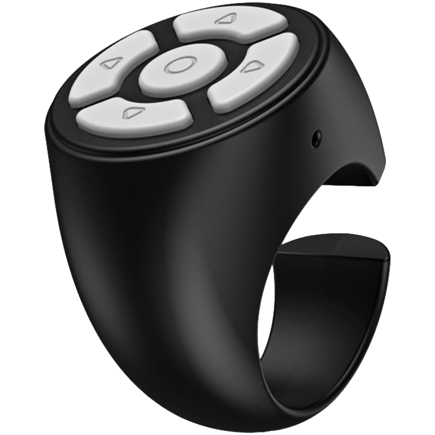 Bluetooth Ring Remote Control T33, Multi-Function Phone Scroller for Selfie, Page Turning, Volume Control, Black - خاتم تحكم في الهاتف