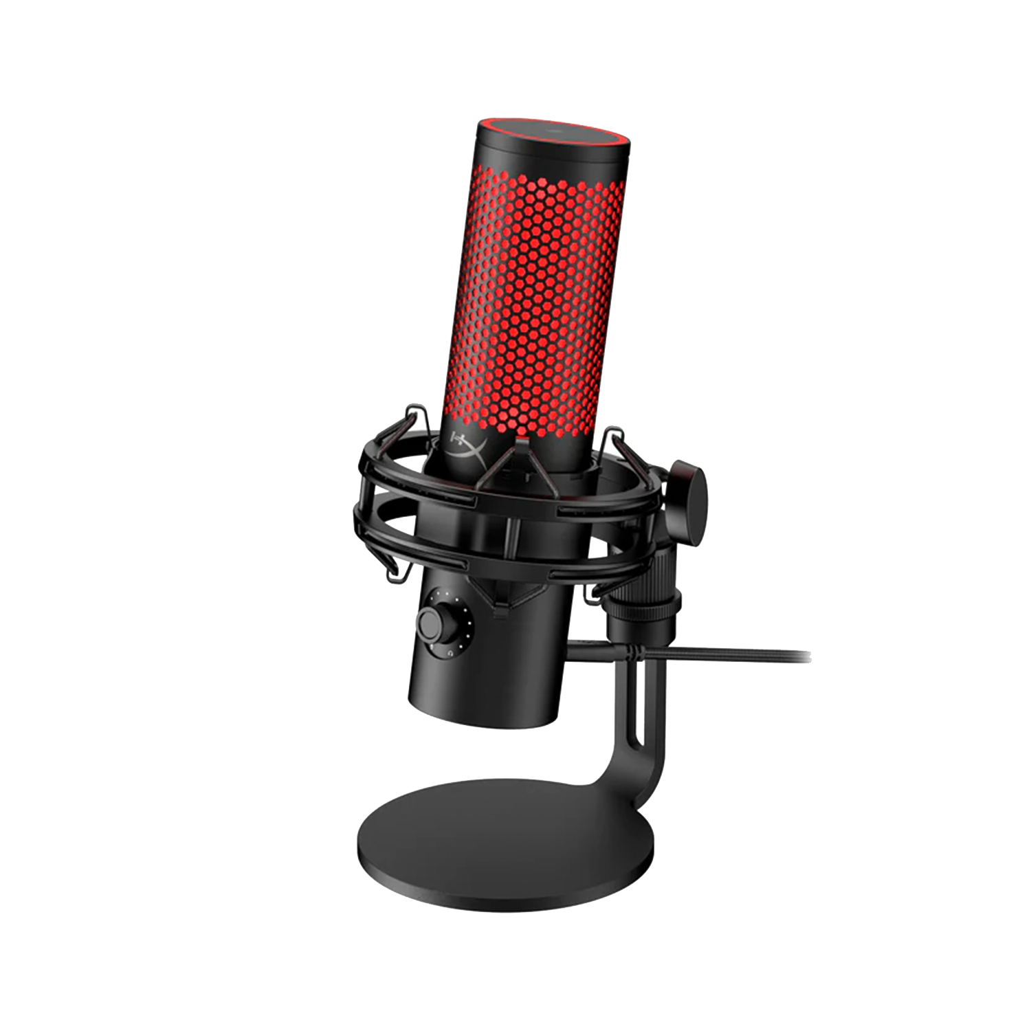 HyperX QuadCast 2 USB Gaming Microphone, Removable Shock Mount for PC, Mac, PS5, PS4, USB-C - Black - ميكروفون للقيمنق HyperX QuadCast 2 USB Gaming Microphone, Removable Shock Mount for PC, Mac, PS5, PS4, USB-C - Black - ميكروفون للقيمنق