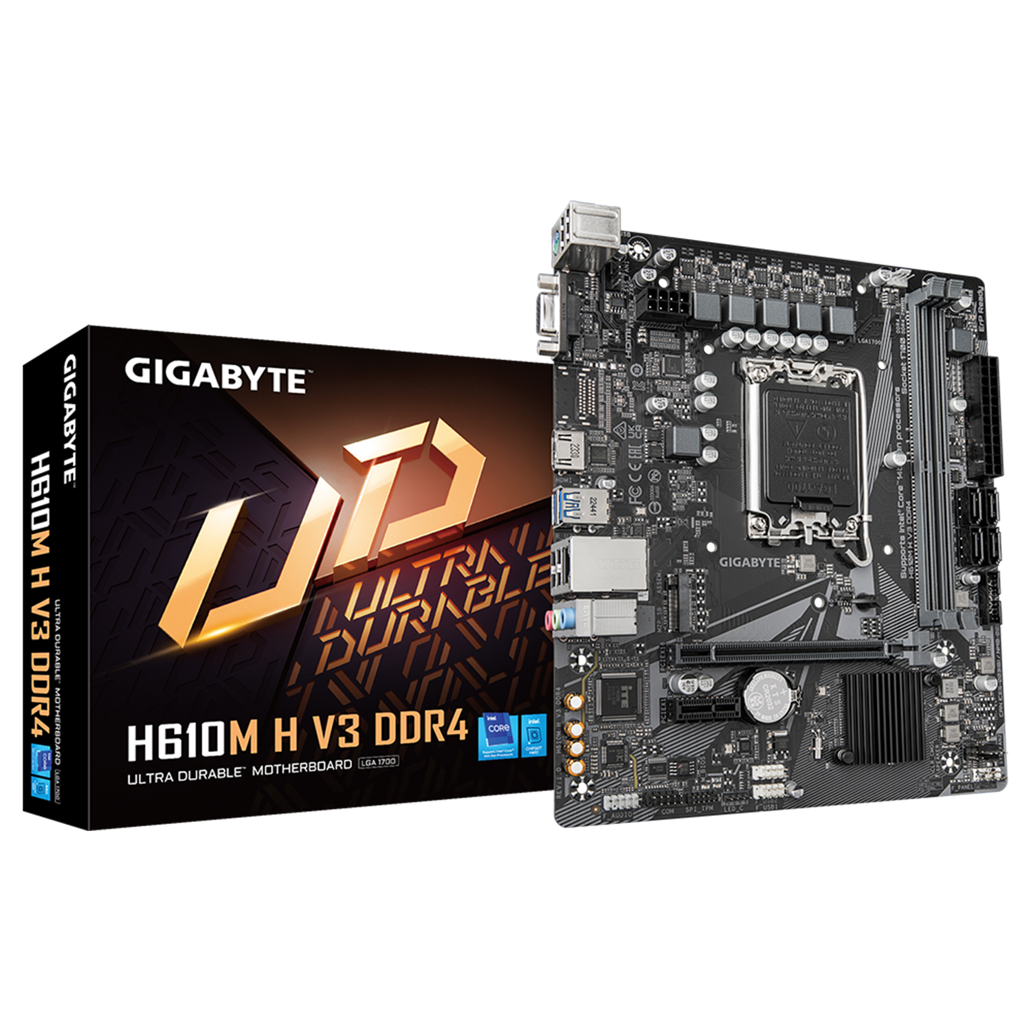 Gigabyte H610M H V3 DDR4 LGA 1700 Motherboard - اللوحة الأم