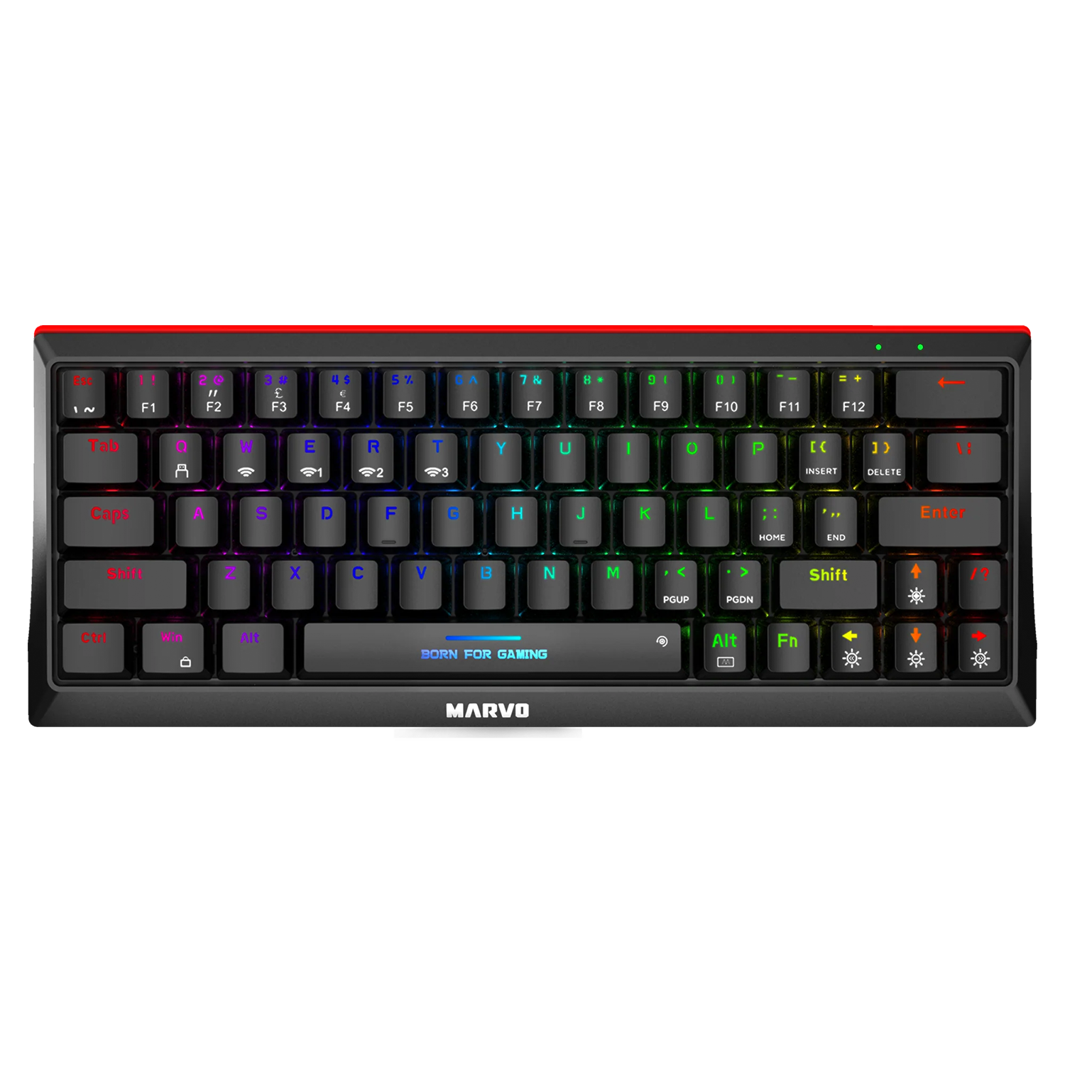 Marvo KG962W (Blue Switch) Wired & Wireless Modes Mechanical Gaming Keyboard Black - كيبورد ميكانيكي وايرليس Marvo KG962W (Blue Switch) Wired & Wireless Modes Mechanical Gaming Keyboard Black - كيبورد ميكانيكي وايرليس