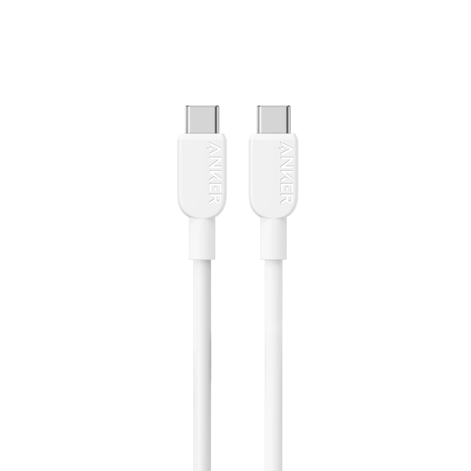 Anker USB-C to USB-C Cable (3 ft,60W, braided) White - كابل شحن سريع أبيض من أنكر Anker USB-C to USB-C Cable (3 ft,60W, braided) White - كابل شحن سريع أبيض من أنكر
