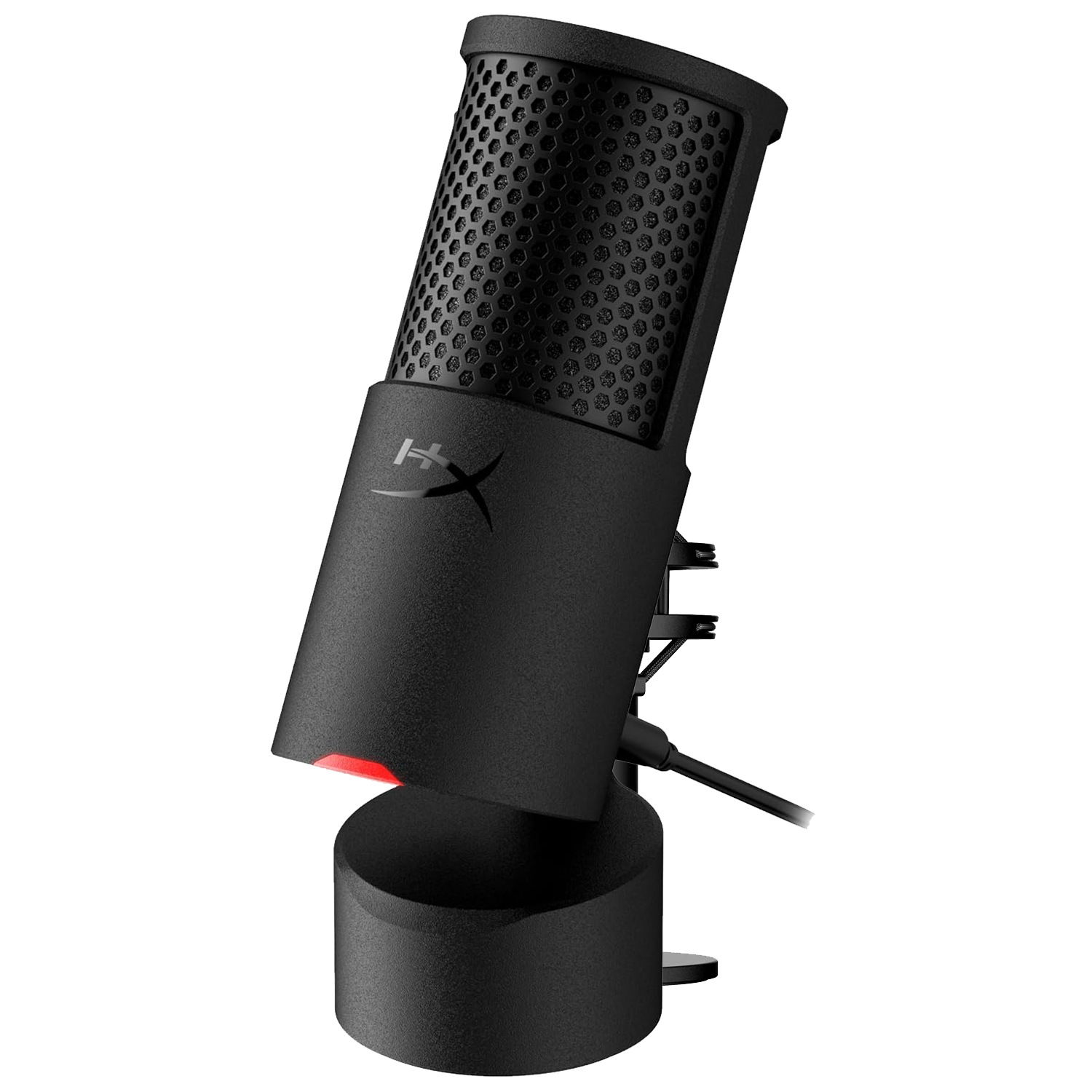 HyperX SoloCast 2 USB Gaming Microphone, 24-bit/96kHz, USB-C, Shock Mount & Pop Filter, Voice Enhance, Black - ميكروفون قيمنق