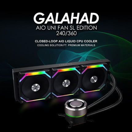 Lian Li Galahad 360mm AIO SL Edition Case Fan - Black - مبرد - PC BUILDER QATAR - Best PC Gaming Store in Qatar 