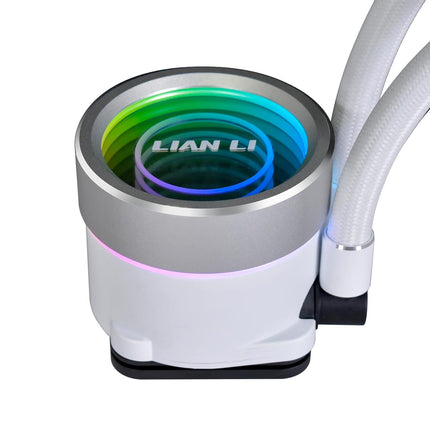 Lian Li Galahad II Trinity Series 240mm RGB Liquid CPU with SL-Infinity Fan - White - PC BUILDER QATAR - Best PC Gaming Store in Qatar 