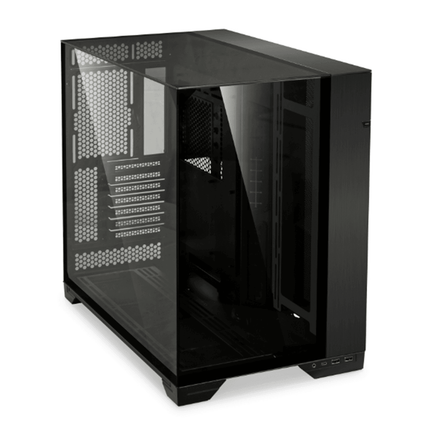 Lian Li O11 Vision Three sided tempered glass panels Dual chamber ATX Mid Tower - Black - كيس - PC BUILDER QATAR - Best PC Gaming Store in Qatar 