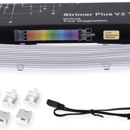 Lian Li STRIMER PLUS PSU Extension cable for 8 Pin, 3x8 Pin - إضاءة - PC BUILDER QATAR - Best PC Gaming Store in Qatar 