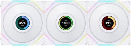 Lian Li UNI FAN TL 120 1.6" LCD Screen 3x120mm fans - White - مروحة تبريد - PC BUILDER QATAR - Best PC Gaming Store in Qatar 