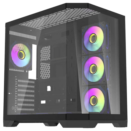 Darkflash FT418Pro ATX Case - 7 ARGB Fans - black - كيس