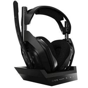 Logitech ASTRO A50 HEADSET WIRELESS BASE STATION FOR PC / PS5/PS4 /MAC - Black - سماعة