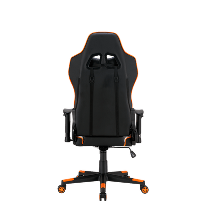 MeeTion 180 ° Adjustable Backrest E-Sport Gaming Chair CHR15 - Black , White and Orange - كرسي