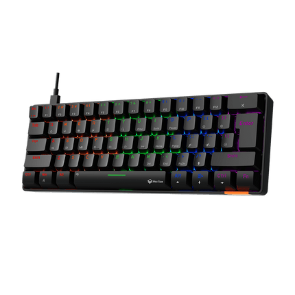 MeeTion 60% Mechanical Keyboard MK005 - Black - كيبورد ميكانيكي مع احرف عربيه