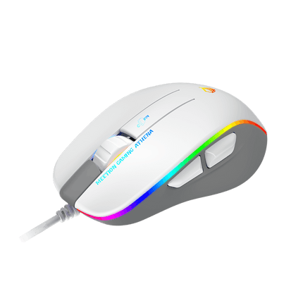 MeeTion Wired Weight Adjusted Gaming Mouse - White - ماوس