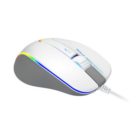 MeeTion Wired Weight Adjusted Gaming Mouse - White - ماوس