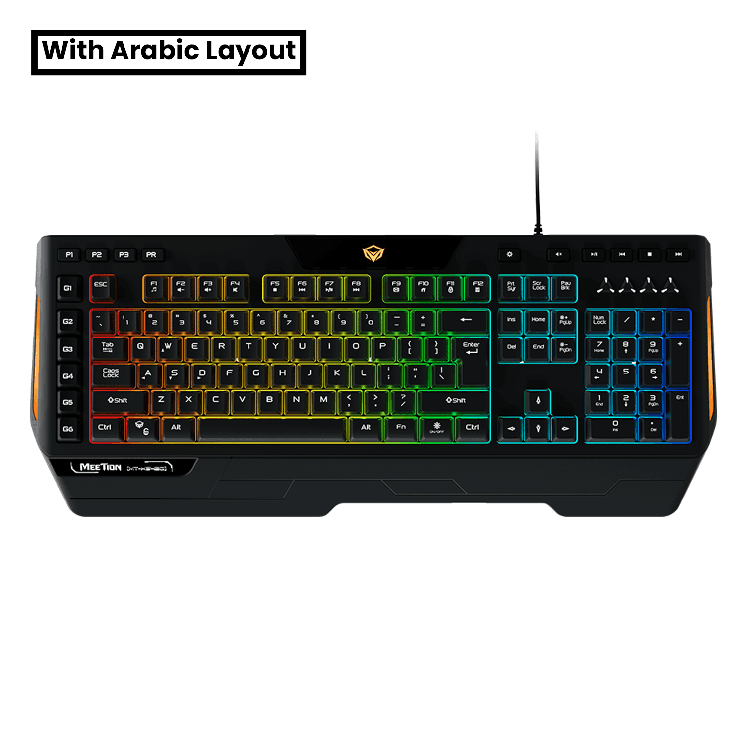 MeeTion K9420 RGB Backlit Gaming English / Arabic Keyboard - كيبورد مع احرف عربيه MeeTion K9420 RGB Backlit Gaming English / Arabic Keyboard - كيبورد مع احرف عربيه