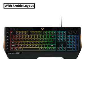 MeeTion K9420 RGB Backlit Gaming English / Arabic Keyboard - كيبورد مع احرف عربيه