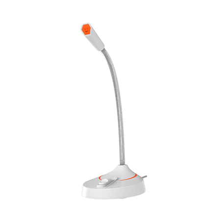MeeTion MC12 Wired Conference Room Gooseneck Microphone- White - ميكروفون