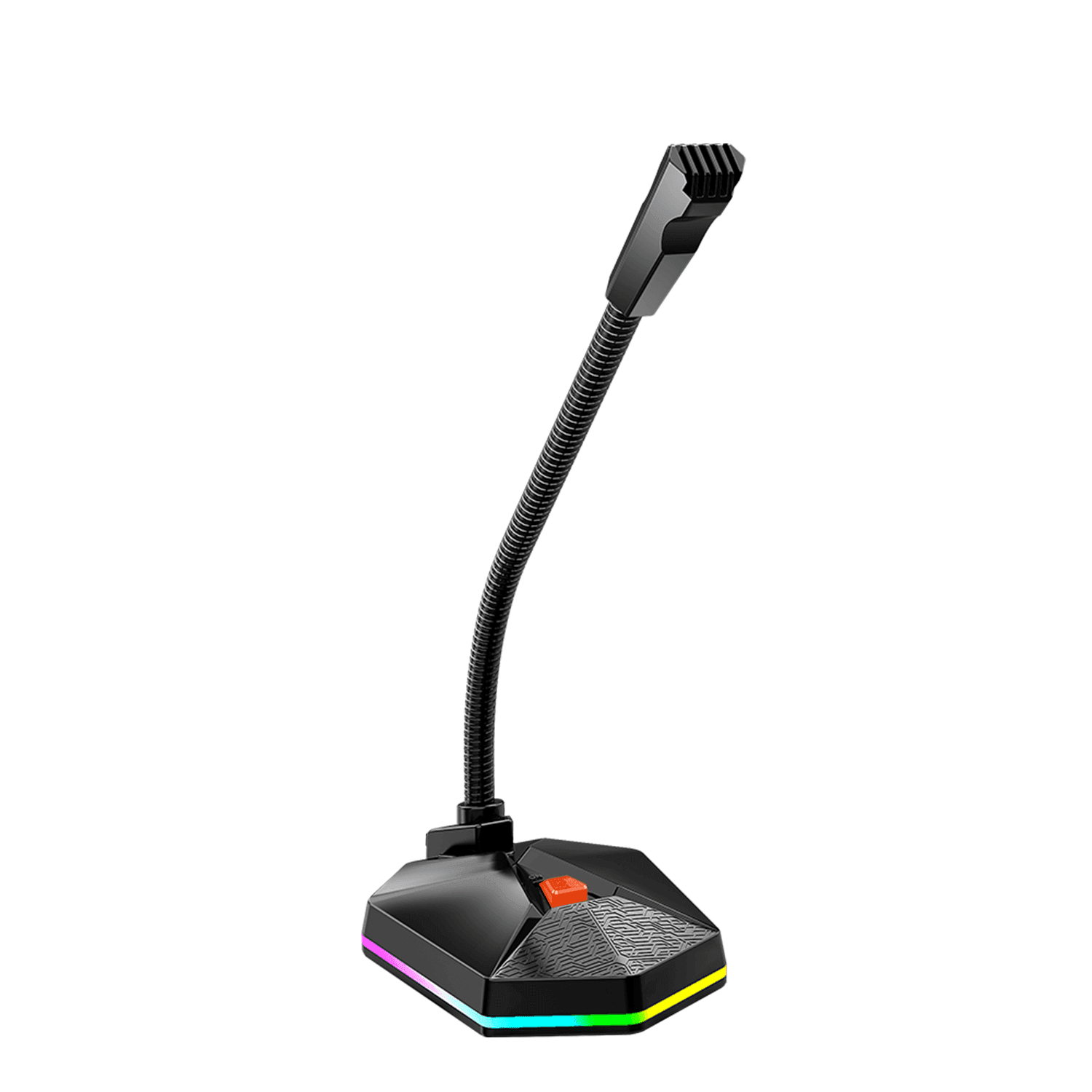 MeeTion MC13 Wired Conference Room Gooseneck Microphone with RGB Button - Black - ميكروفون MeeTion MC13 Wired Conference Room Gooseneck Microphone with RGB Button - Black - ميكروفون