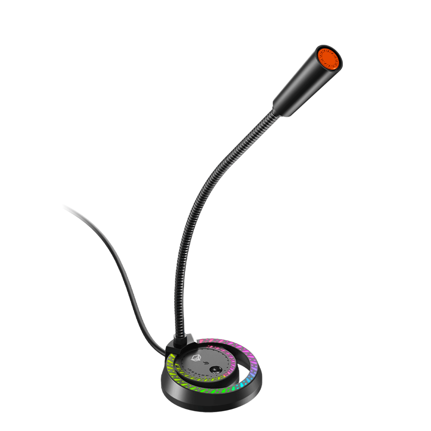 MeeTion MC14 Wired Conference Room Gooseneck Microphone with RGB Button - Black - ميكروفون MeeTion MC14 Wired Conference Room Gooseneck Microphone with RGB Button - Black - ميكروفون
