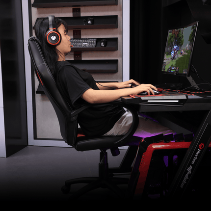 MeeTion Cheap Mesh Gaming E-Sport Chair CHR05 - Black and Orange - كرسي