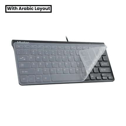 MeeTion Mini Office Wired English / Arabic Office Keyboard K400 - كيبورد مكتبي مع احرف عربيه⁩ - PC BUILDER QATAR - Best PC Gaming Store in Qatar 