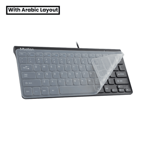MeeTion Mini Office Wired English / Arabic Office Keyboard K400 - كيبورد مكتبي مع احرف عربيه⁩