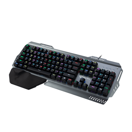 MeeTion MK20 Mechanical English  Arabic Keyboard Blue Switches - Black - كيبورد ميكانيكي مع احرف عربيه