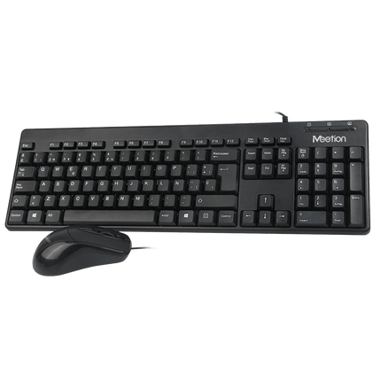 Office Wired Mouse and Keyboard Combo AT100 - black - لوحة مفاتيح و فأرة⁩