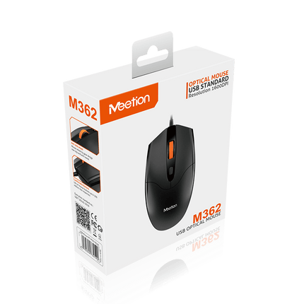 MeeTion Optical Mouse M362 Black - فأرة⁩