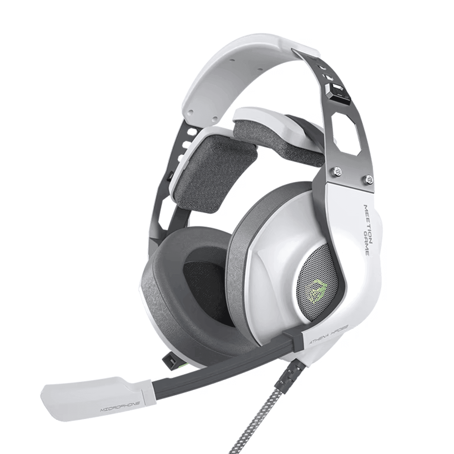 MeeTion RGB Backlit Gaming Headset HP099 - White - سماعة MeeTion RGB Backlit Gaming Headset HP099 - White - سماعة