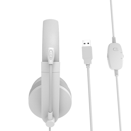 MeeTion Telephony Headset USB - White - سماعة⁩