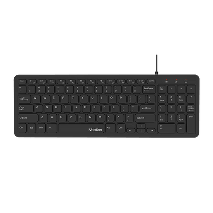 MeeTion Ultra Thin Chocolate Wired Arabic Keyboard K410 - لوحة مفاتيح مع احرف عربيه⁩