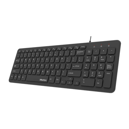 MeeTion Ultra Thin Chocolate Wired Arabic Keyboard K410 - لوحة مفاتيح مع احرف عربيه⁩