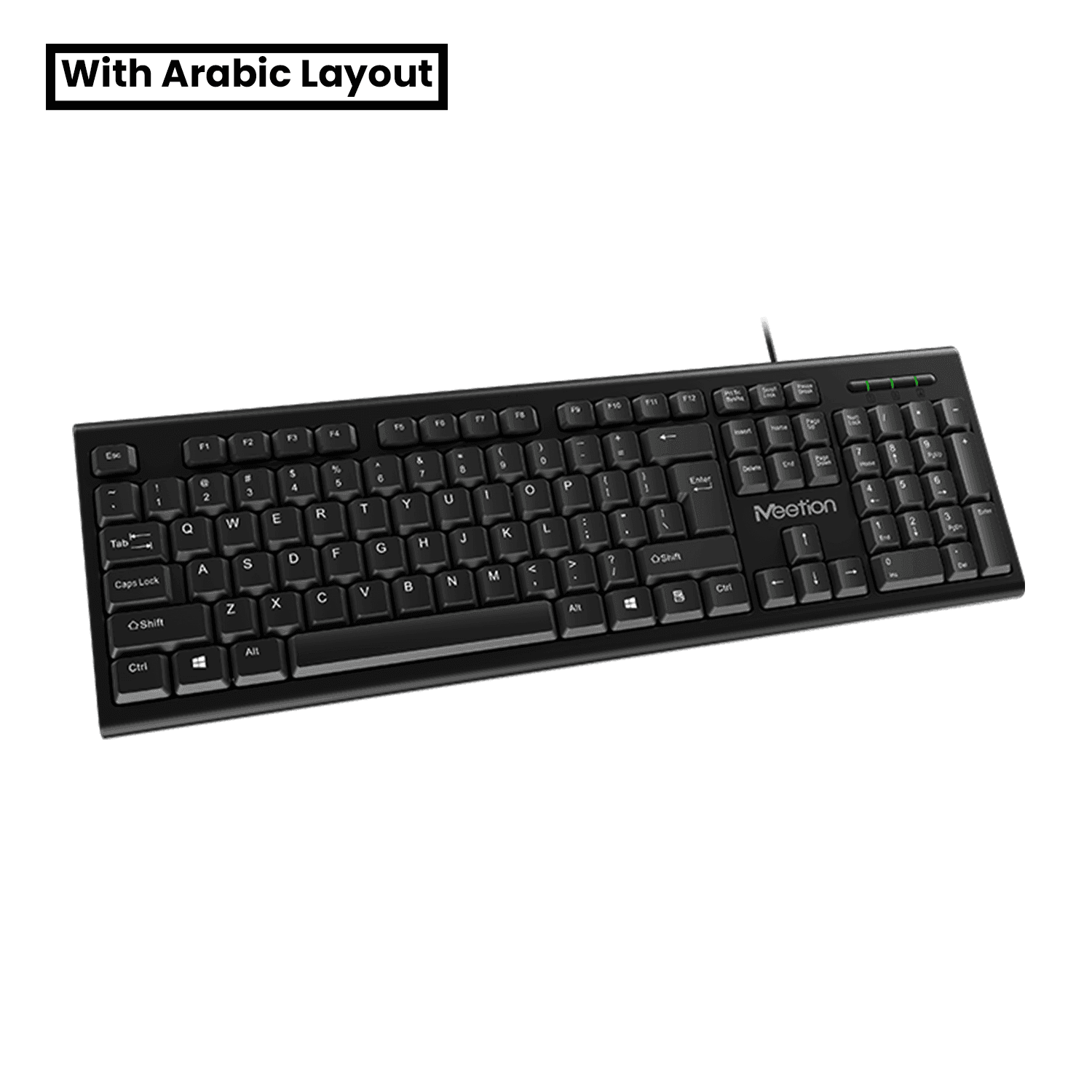 MeeTion Wired English / Arabic Office Keyboard MT-K100 - كيبورد مكتبي مع احرف عربيه MeeTion Wired English / Arabic Office Keyboard MT-K100 - كيبورد مكتبي مع احرف عربيه