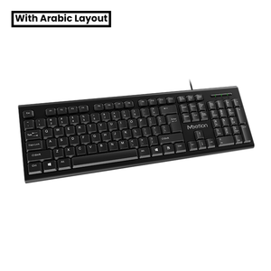 MeeTion Wired English / Arabic Office Keyboard K100 - كيبورد مكتبي مع احرف عربيه⁩