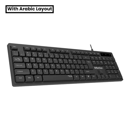 MeeTion Wired English / Arabic Office Keyboard K300 - كيبورد مكتبي مع احرف عربيه⁩ - PC BUILDER QATAR - Best PC Gaming Store in Qatar 