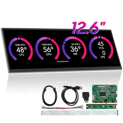 mini monitor 12.6" LCD Screen - شاشة - PC BUILDER QATAR - Best PC Gaming Store in Qatar 