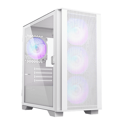 Montech Air 100 ARGB Tempered Glass MicroATX Mini Tower Case - White - كيس - PC BUILDER QATAR - Best PC Gaming Store in Qatar 