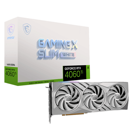 MSI Geforce RTX 4060 Ti GAMING X SLIM 16GB White - كرت شاشة