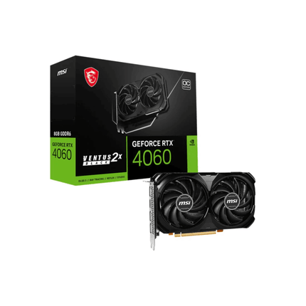 MSI GeForce RTX 4060 VENTUS 2X OC 8G GDDR6 Graphics Card - كرت شاشة - PC BUILDER QATAR - Best PC Gaming Store in Qatar 