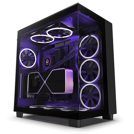 NZXT H9 Elite ATX Mid Tower Case - Black - صندوق - PC BUILDER QATAR - Best PC Gaming Store in Qatar 