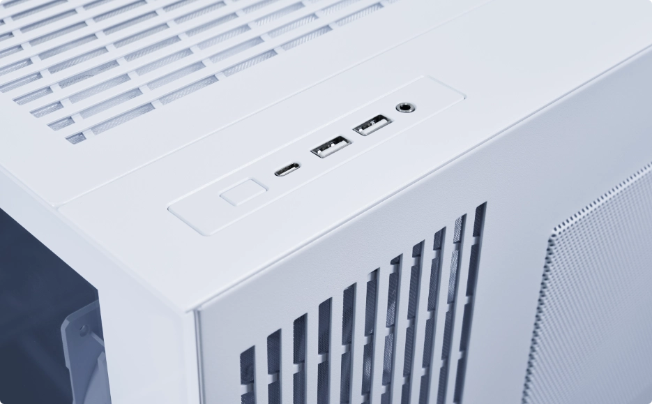 Lian Li O11D Mini V2 Flow Gaming Case – White (5 Non-RGB Fans Included) - كيس أبيض