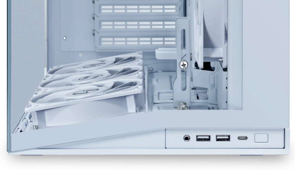 Lian Li O11D Mini V2 Flow Gaming Case – White (5 Non-RGB Fans Included) - كيس أبيض