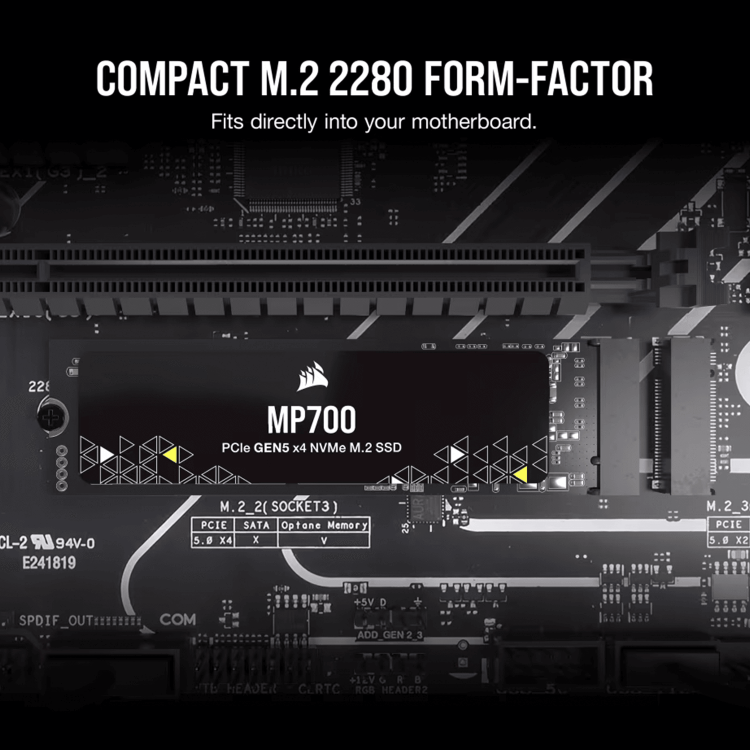 Corsair MP700 1TB PCIe 5.0 (Gen 5) x4 NVMe M.2 SSD - مساحة التخزين