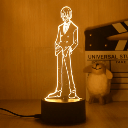 One Piece Figure 3D LED Night Light Sanji Figure Toys Table Lamp - مجسم انمي ثلاثي الابعاد - PC BUILDER QATAR - Best PC Gaming Store in Qatar 