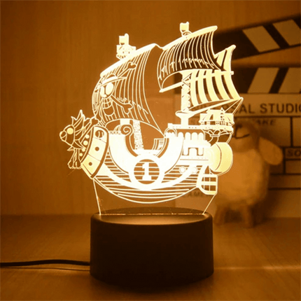 One Piece Figure 3D LED Night Light Sunny Go Figure Toys Table Lamp - مجسم انمي ثلاثي الابعاد - PC BUILDER QATAR - Best PC Gaming Store in Qatar 