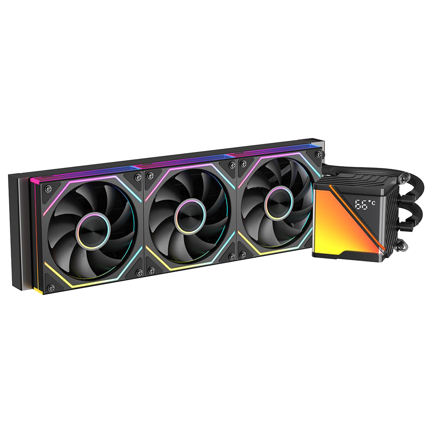 JUNGLE LEOPARD Stellar Realm-RS Dgt Aio CPU Water Cooled 360mm with Temperature Display Black - مبرد مائي JUNGLE LEOPARD Stellar Realm-RS Dgt Aio CPU Water Cooled 360mm with Temperature Display Black - مبرد مائي